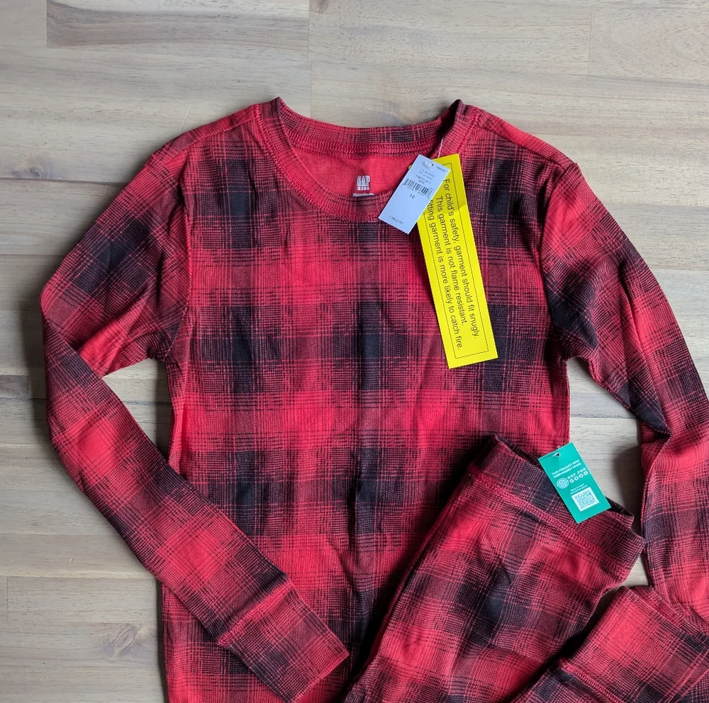 GAP Kids (unisex) Plaid Pajama Set NWT‎ Size 10